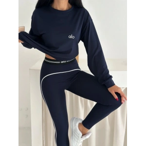 Lacivert Arabiyeli Modal Taytlı Takım