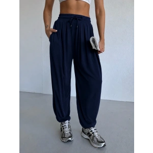 Lacivert Oysho Modal Kumaş Şalvar Pantolon