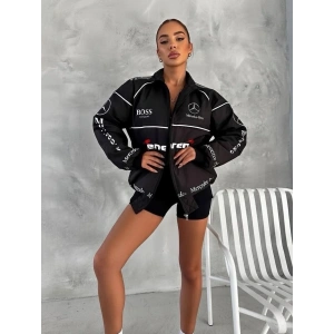 Mercedes İçi Astarlı Unisex Bomber Ceket