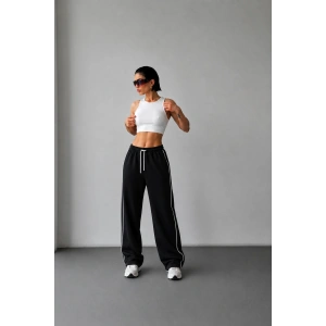 Siyah Arabiyeli Oversize Unisex Eşofman
