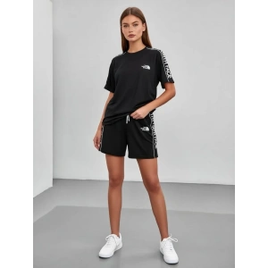 Siyah Nf Oversize Unisex Şortlu Takım