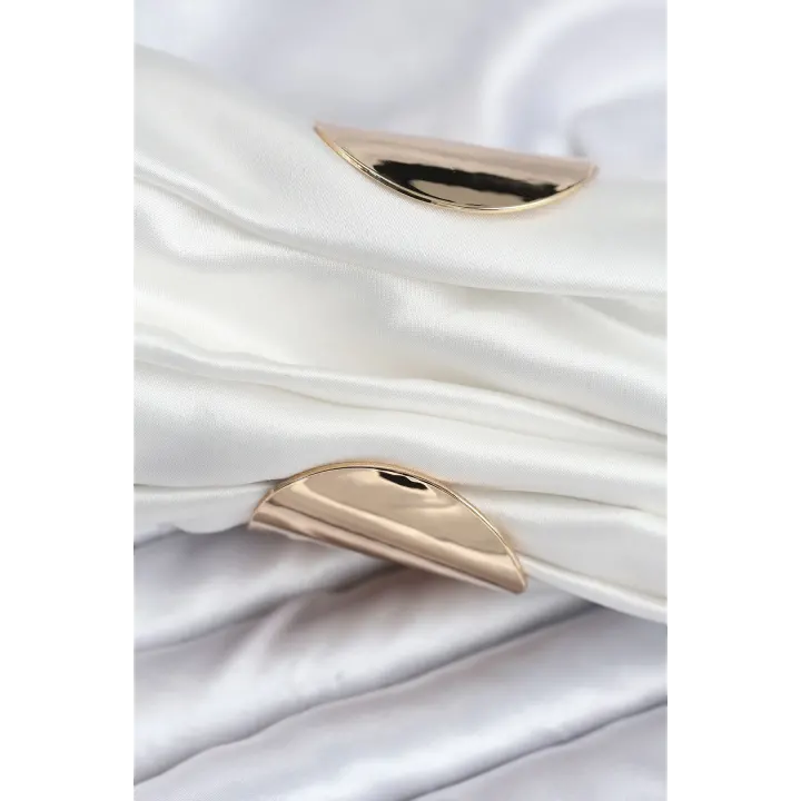 Pirinç Gold Renk Kıvrımlı Yarım Kelepçe Bileklik