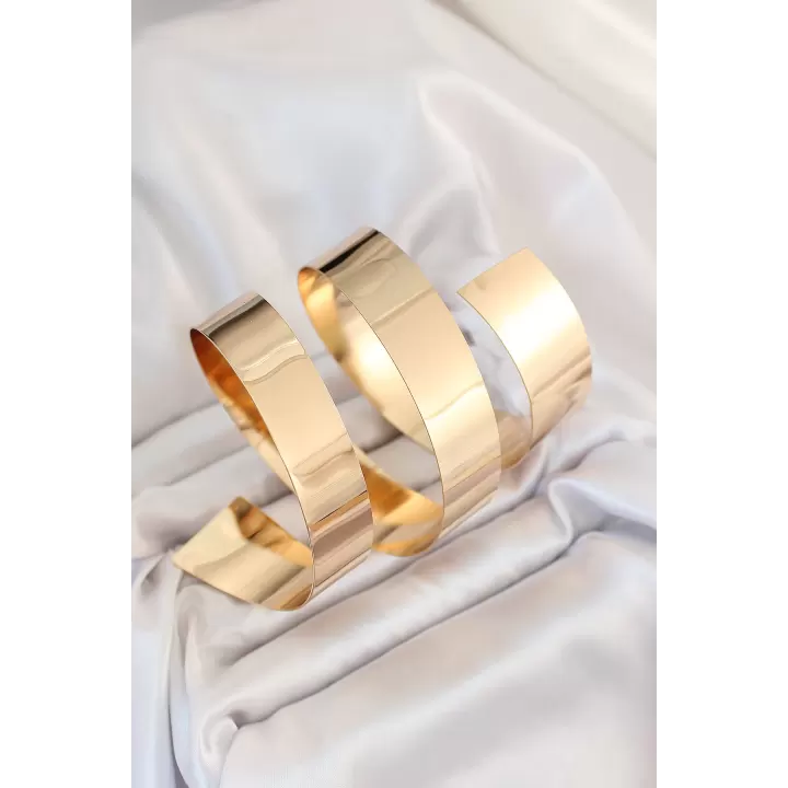 Pirinç Sarmal Gold Renk Kadın Pazu Bileklik