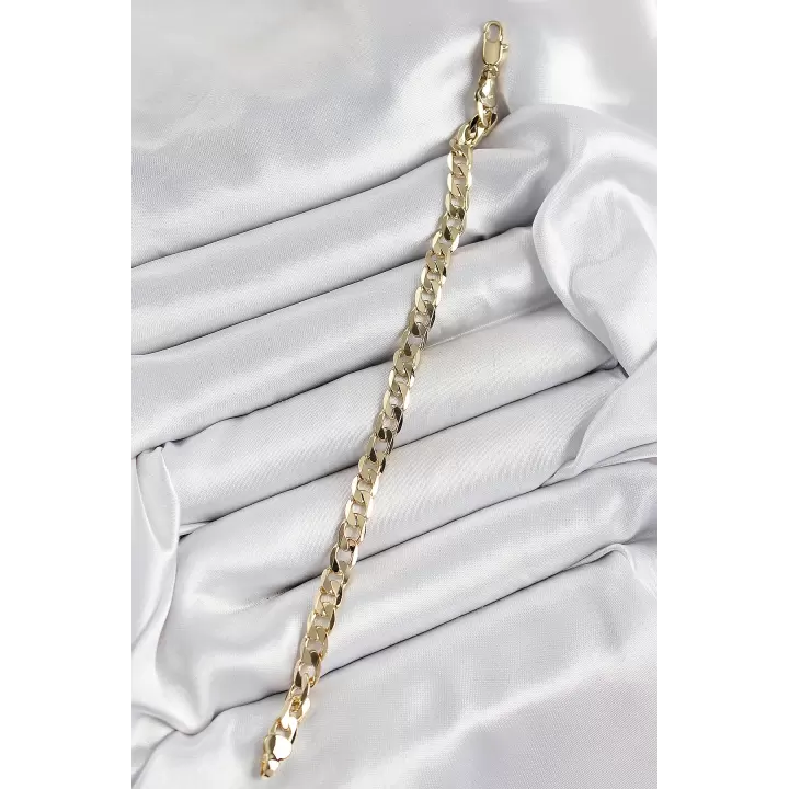 Xuping Pirinç Klasik Ezme Zincir Model Gold Renk Kadın Bileklik