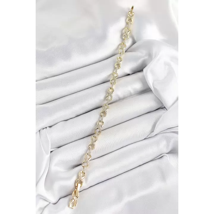 Xuping Pirinç Sonsuzluk Model Gold Renk Kadın Bileklik