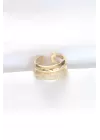 2li Görünümlü Zirkon Taşlı Gold Renk Ayarlanabilir Bombe Yüzük