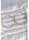 316 Çelik Gold Renk 53 mm Halka Model Kadın Küpe