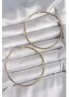 316 Çelik Gold Renk 63 mm Halka Model Kadın Küpe