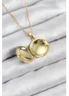 316L Çelik Açılabilr Kapaklı Deniz Model Gold Renk Kadın Kolye
