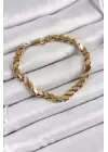 316L Çelik Arpa Model Gold Renk Kadın Bilekik