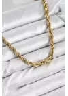 316L Çelik Burgu Model Gold Renk Kadın Kolye