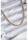 316L Çelik Gold Renk 60 cm Burgu Model Kadın Kolye