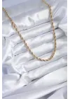 316L Çelik Gold Renk 60 cm Burgu Model Kadın Kolye