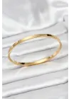 316L Çelik Gold Renk 65 mm İnce Kadın Kelepçe Bileklik