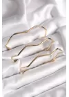 316L Çelik Gold Renk 65 mm Zikzak Model Ajda Bilezik