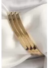 316L Çelik Gold Renk Ajda Model 60 mm Kadın Bilezik