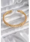 316L Çelik Gold Renk Dorika Model Kadın Bileklik