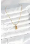 316L Çelik Gold Renk Mini Külçe Altın Model Kolye