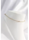 316L Çelik Gold Renk Minimal Topçuk Model Halhal