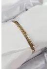 316L Çelik Gold Renk Yassı Zincir Kadın Bileklik