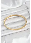 316L Çelik Gold Renk Zirkon Taşlı 65 mm İnce Kadın Kelepçe Bileklik
