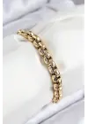 316L Çelik Halat Zincir Model Gold Renk Kadın Bileklik
