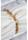 316L Çelik Örgü Model Gold Renk Kadın Bileklik