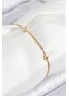 316L Çelik Topcuk Model Gold Renk Kadın Bileklik