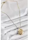 316L Çelik Zincir Açılabilir Anka Kuşu Model Zirkon Taşlı Gold Renk Kadın Kolye