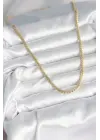 60 cm Gold Renk Pirinç Yassı Zincir Model Kadın Kolye