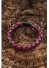 Bordo Mavi Paracord Bileklik