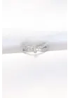 Kıvrım Model Silver Renk Zirkon Taşlı Ayarlanabilir Yüzük