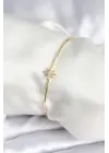 Kutup Yıldızı Figür Pirinç Gold Renk Kadın Bileklik