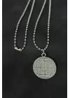 Madalyon Figürlü Metal Erkek Kolye