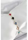 Pirinç Asorti Model Gold Renk Zirkon Taşlı Kadın Bileklik