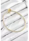 Pirinç Charm Topcuk Model Gold Renk Kadın Bileklik