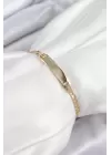 Pirinç Dikdörtgen Model Gold Renk Xuping Bebek Künyesi
