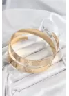 Pirinç Dövme Desenli Gold Renk Kadın Pazu Bileklik