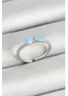 Pirinç Fiyonk Figürlü Zirkon Taşlı Gümüş Renk Ayarlanabilir Kadın Yüzük