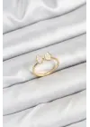 Pirinç Gold Renk Fiyonk Model Kadın Yüzük