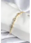 Pirinç Gold Renk Göz Model Kadın Bileklik