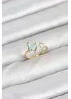 Pirinç Gold Renk Kelebek Model Kadın Yüzük
