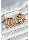 Pirinç Gold Renk Vintage Kadın Küpe