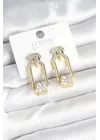 Pirinç Gold Renk Vintage Kadın Küpe