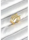 Pirinç Gold Renk Vİntage Model Kadın Yüzük