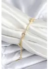 Pirinç Gold Renk Yıldız Model Kadın Bileklik