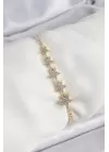 Pirinç Gold Renk Yıldız Model Kadın Bileklik