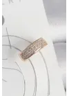 Pirinç Gold Renk Zirkon Taşlı Kadın Kıkırdak Küpe