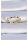 Pirinç Gold Renk Zirkon Taşlı Kadın Yüzük