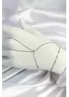 Pirinç Gümüş Renk Parçalı Ezme Zincirli Şahmeran